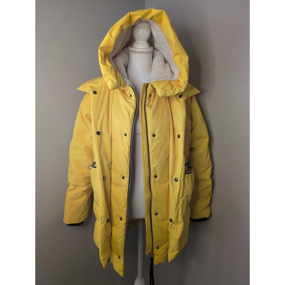 Orolay yellow outdoor puffer down insulated winter snow jacket Sm - Picture 3 of 14
